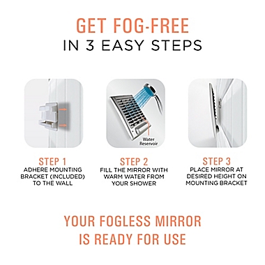 Squared Away&trade; LED Fogless Shaving Mirror in Silver. View a larger version of this product image.