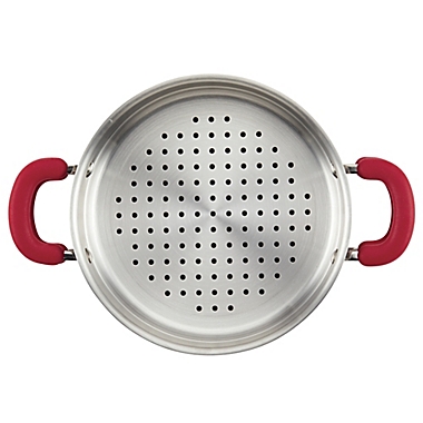 Rachael Ray&trade; Create Delicious Nonstick 3-Piece Steamer Set in Red. View a larger version of this product image.