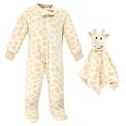 Hudson Baby® Plush Sleep & Play Footie and Security Blanket/Toy in Giraffe