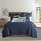 Alternate image 0 for Levtex Home Mills Waffle 3-Piece Full/Queen Quilt Set in Navy