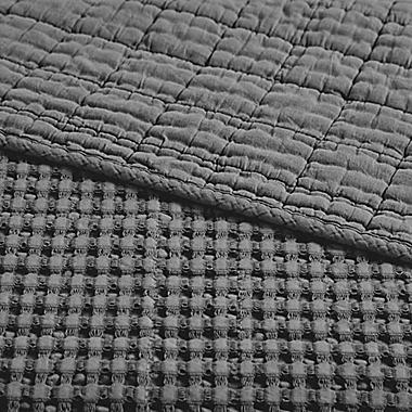 Levtex Home Mills Waffle 3-Piece King Quilt Set in Charcoal. View a larger version of this product image.