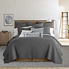 Alternate image 0 for Levtex Home Mills Waffle 3-Piece King Quilt Set in Charcoal