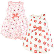 Touched by Nature Size 0-3M 2-Pack Peach Sleeveless Organic Cotton Dresses