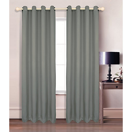 Alternate image 1 for Dusk to Dawn Blackout 95-Inch Grommet Window Curtain Panel in Silver (Single)