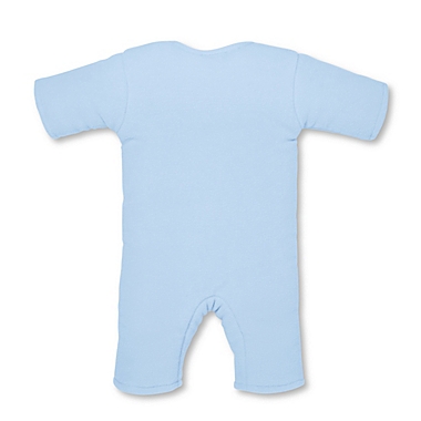 Baby Merlin&reg; Size 6-9M Microfleece Baby Sleepsuit Wearable Blanket in Blue. View a larger version of this product image.