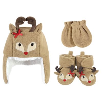 Hudson Baby&reg; Reindeer Hat, Mitten &amp; Bootie 5-Piece Set
