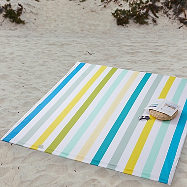 H for Happy&trade; Beach Sheet in Cool Stripe. View a larger version of this product image.