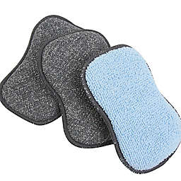 Everplush Tricol Clean Microfiber Scrubby Sponges (Set of 3)