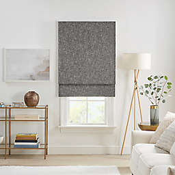 Eclipse Drew 27-Inch  100% Total Blackout Cordless Lined Roman Shade in Charcoal