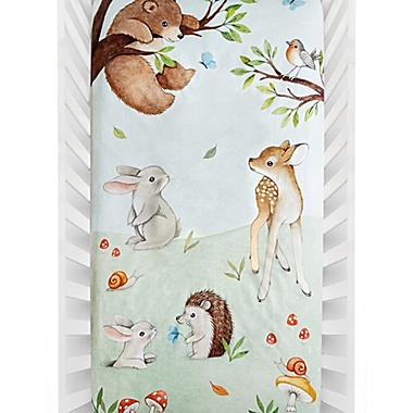 Rookie Humans&reg; Enchanted Forest Cotton Sateen Fitted Crib Sheet. View a larger version of this product image.
