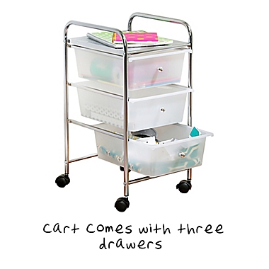 Honey-Can-Do&reg; Steel 3-Drawer Rolling Storage Cart. View a larger version of this product image.