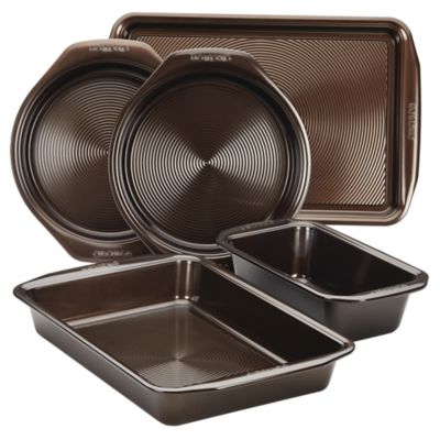 Non-Stick Bakeware Set 5 Piece Kitchen Bake Cake Muffin Pan Sheet Carbon Steel 