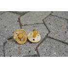 Alternate image 2 for BIBS&reg; 6-18M 2-Pack Colour Tie-Dye Pacifiers in Ivory/Mustard