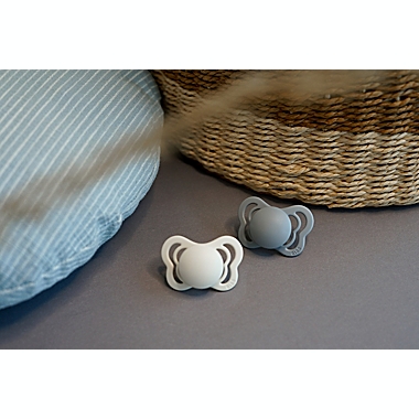BIBS&reg; Couture 0-6M 2-Pack Silicone Pacifiers in Ivory. View a larger version of this product image.