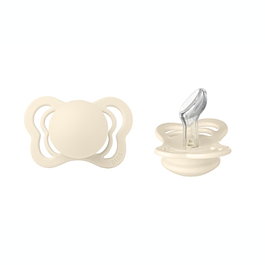 BIBS&reg; Couture 0-6M 2-Pack Silicone Pacifiers in Ivory. View a larger version of this product image.