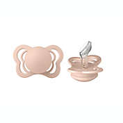 BIBS&reg; Couture 0-6M 2-Pack Silicone Pacifiers in Blush