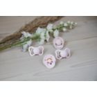 Alternate image 1 for BIBS&reg; Couture 0-6M 2-Pack Latex Pacifiers in Blossom