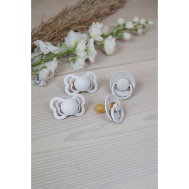 BIBS&reg; Couture 0-6M 2-Pack Silicone Pacifiers in Haze. View a larger version of this product image.