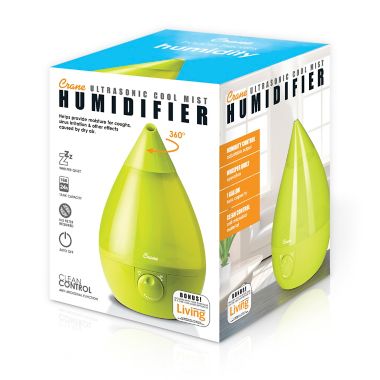 Crane Ultrasonic Cool-Mist Drop Shape Humidifier in Green. View a larger version of this product image.