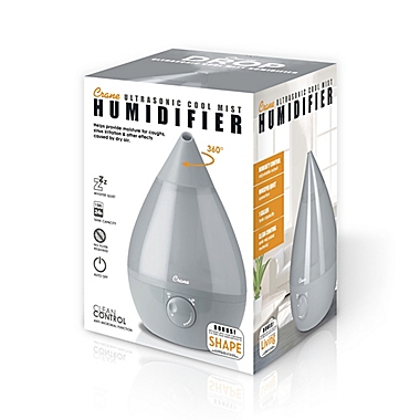 Crane Ultrasonic Cool-Mist Drop Shape Humidifier in Grey. View a larger version of this product image.