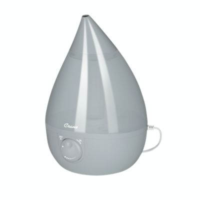 Crane Ultrasonic Cool-Mist Drop Shape Humidifier in Grey