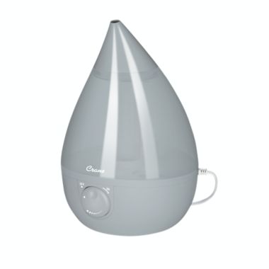 Crane Ultrasonic Cool-Mist Drop Shape Humidifier in Grey. View a larger version of this product image.