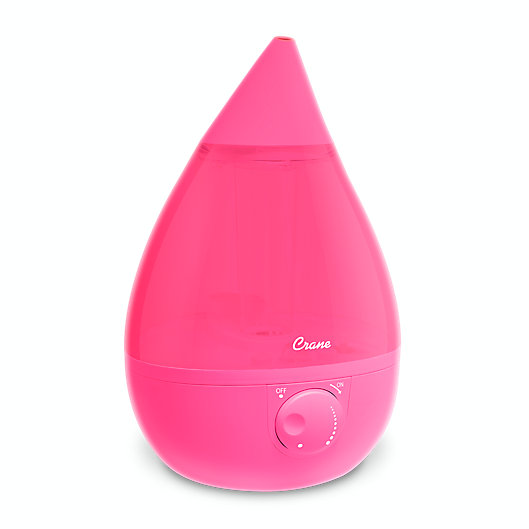 Alternate image 1 for Crane Ultrasonic Cool Mist Drop Shape Humidifier in Pink