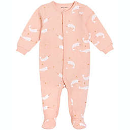 Petite Lem™ Sand Whales Velour Footie in Pink