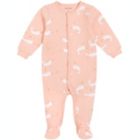 Alternate image 0 for Petite Lem&trade; Size 9M Sand Whales Velour Footie in Pink