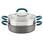 Alternate image 8 for Rachael Ray&trade; Create Delicious Nonstick Hard-Anodized 3-Piece Steamer Set in Teal