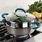 Alternate image 1 for Rachael Ray&trade; Create Delicious Nonstick Hard-Anodized 3-Piece Steamer Set in Teal