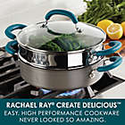 Alternate image 3 for Rachael Ray&trade; Create Delicious Nonstick Hard-Anodized 3-Piece Steamer Set in Teal