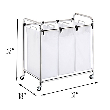 Honey-Can-Do&reg; Heavy Duty 3-Section Laundry Sorter. View a larger version of this product image.