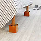 Alternate image 1 for Honey-Can-Do&reg; Wood Bed Lifts in Maple (Set of 4)