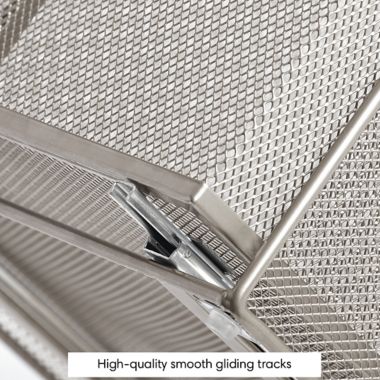 Squared Away&trade; Large Metal Mesh Stacking Drawer in Nickel. View a larger version of this product image.