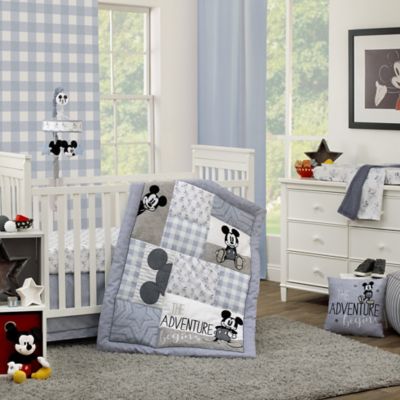 Disney&reg; Call Me Mickey 3-Piece Crib Bedding Set in Blue