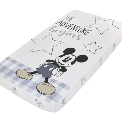 Disney&reg; Call Me Mickey Photo Op Fitted Crib Sheet in Blue