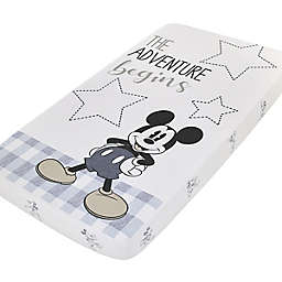 Disney® Call Me Mickey Photo Op Fitted Crib Sheet in Blue