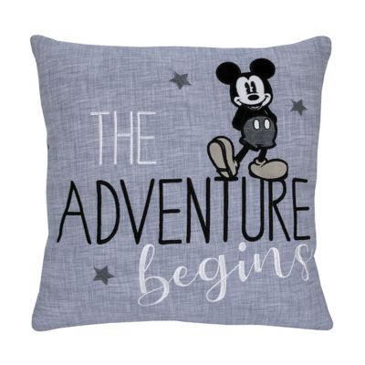 Disney Baby&reg; Call Me Mickey Square Throw Pillow in Blue