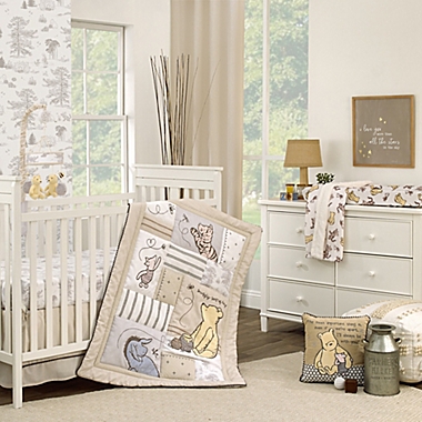 Disney&reg; Winnie the Pooh Hunny Fun Photo Op Fitted Crib Sheet in White. View a larger version of this product image.