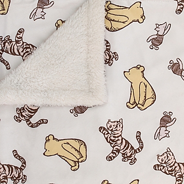 Disney&reg; Classic Pooh Hunny Fun Baby Blanket in Tan. View a larger version of this product image.