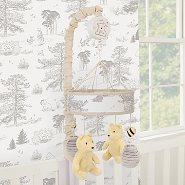 Disney&reg; Classic Pooh Hunny Fun Musical Mobile in Grey. View a larger version of this product image.