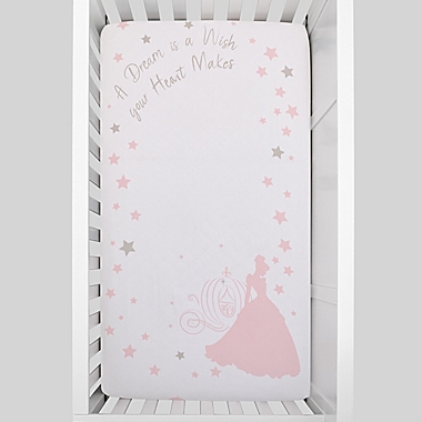 Disney&reg; Princess Enchanting Dreams Photo Op Crib Sheet in Pink. View a larger version of this product image.