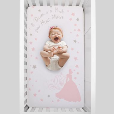 Disney&reg; Princess Enchanting Dreams Photo Op Crib Sheet in Pink. View a larger version of this product image.