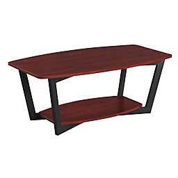 Convenience Concepts Graystone Coffee Table with Shelf in Cherry/Black