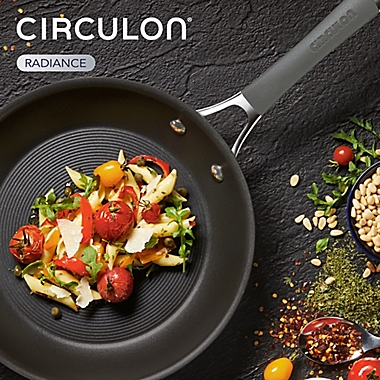Circulon Radiance 12-Inch Nonstick Hard-Anodized Covered Deep Skillet in Grey. View a larger version of this product image.
