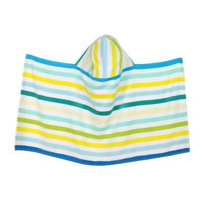 H for Happy&trade; Stripe Hooded Beach Towel in Cool