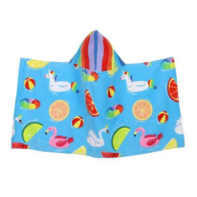 H for Happy&trade; Kids Floaties Hooded Beach Towel in Cool