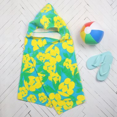 H for Happy&trade; Pineapple Hooded Beach Towel in Cool. View a larger version of this product image.
