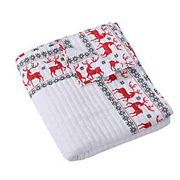 Levtex Home Rudolph Quilted Throw Blanket in White